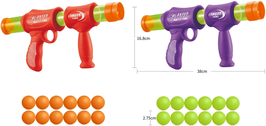 None Nežinomas Žaislinis šautuvas su kamuoliukais AX1034B, 48 cm