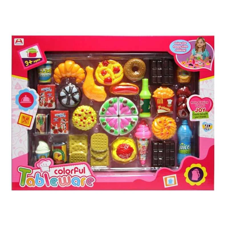 None Žaisliniai virtuvės reikmenys, maisto rinkinys Colorful Tableware 514102057/7638-2, įvairių spalvų