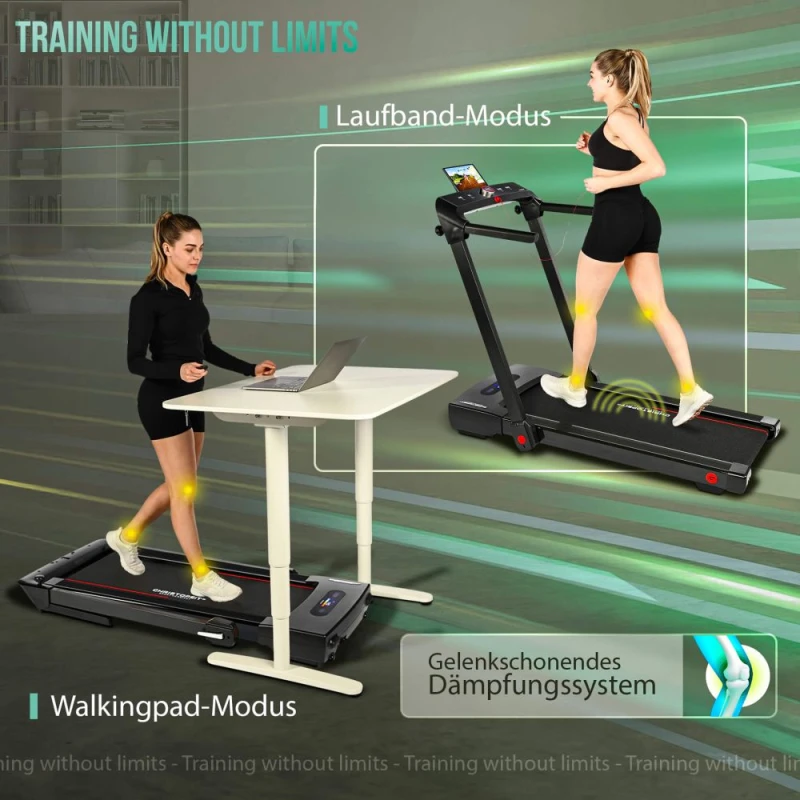 None Treadmill CHRISTOPEIT 2in1, juodas