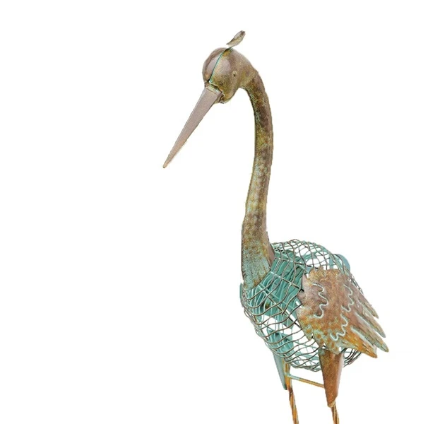 None Garden decoration "Crane". 45 cm x 22 cm x 90 cm