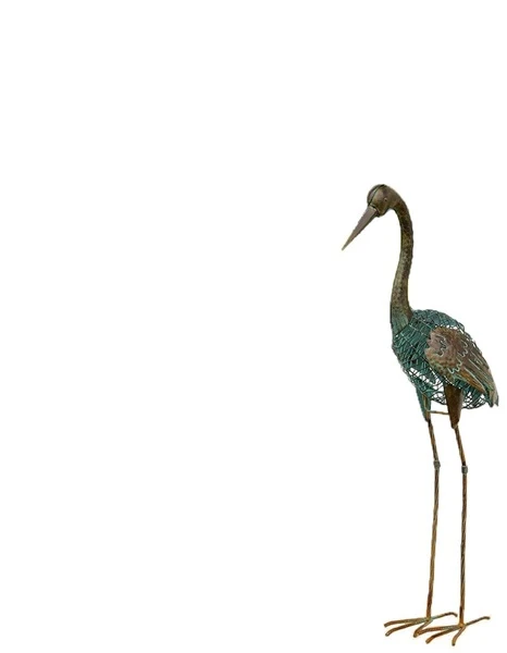 None Garden decoration "Crane". 45 cm x 22 cm x 90 cm