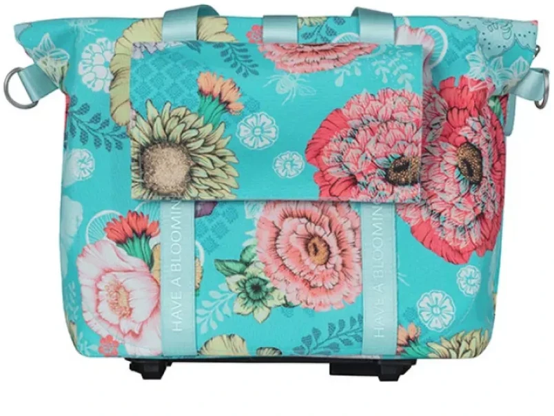 Handlebar bag BASIL Bloom Field 8-11L, mėlynas-floral