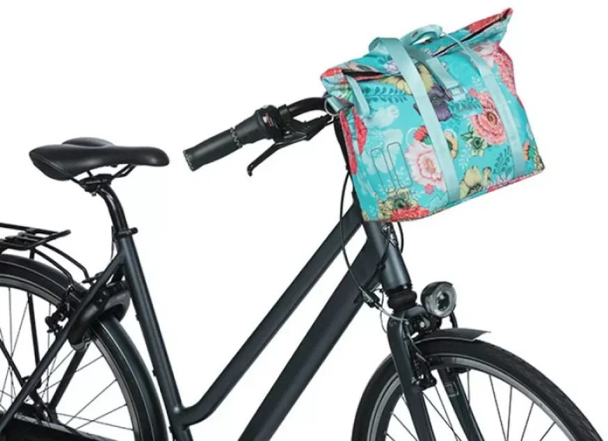 Handlebar bag BASIL Bloom Field 8-11L, mėlynas-floral