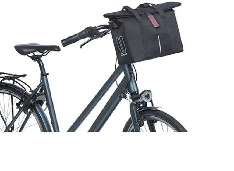 Handlebar bag BASIL City MIK 8-11L, juodas