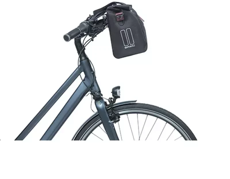 Handlebar bag BASIL City MIK 8-11L, juodas