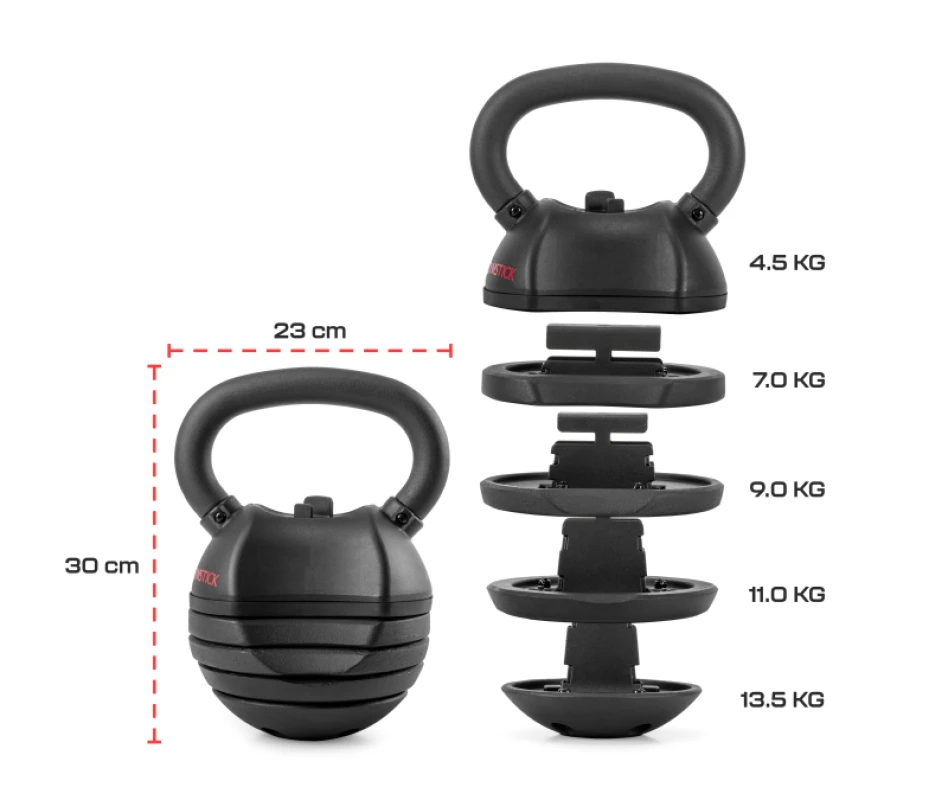 Svarstis Gymstick QUICK-LOCK KETTLEBELL 13,5 KG