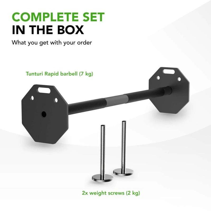 None Reguliuojamo svorio štanga Tunturi Rapid Adjustable Barbell 11 kg