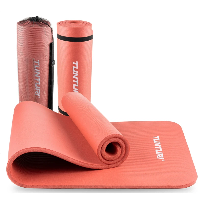 Fitneso kilimėlis Tunturi Fitnessmat NBR 15 mm, rusvos spalvos