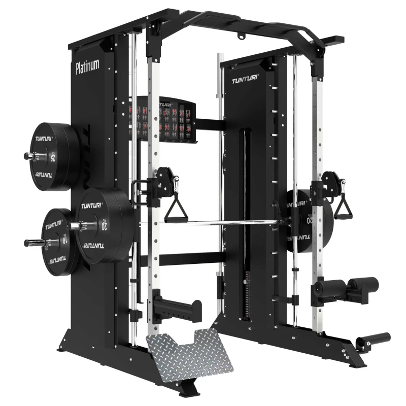 Jėgos staklės TUNTURI Platinum Full Smith / Functional trainer Selectorized V-series