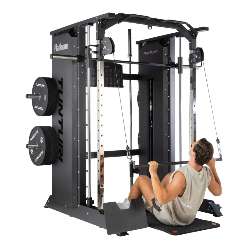 Jėgos staklės TUNTURI Platinum Full Smith / Functional trainer Selectorized V-series