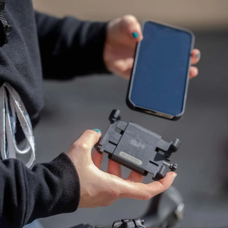 SP Connect Universal Phone Clamp SPC+ dviračio telefono laikiklis – skirtas SPC+ laikikliams – juodas