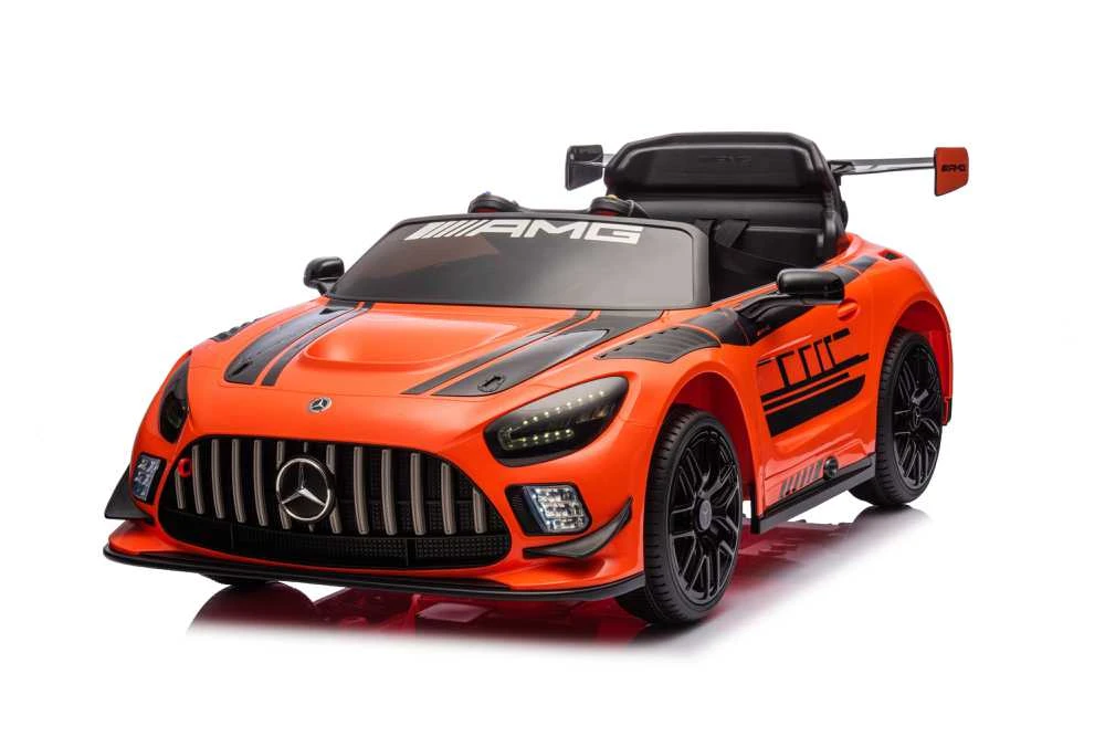 None Vaikiškas elektrinis automobilis Mercedes AMG GT3, juodas/oranžinis