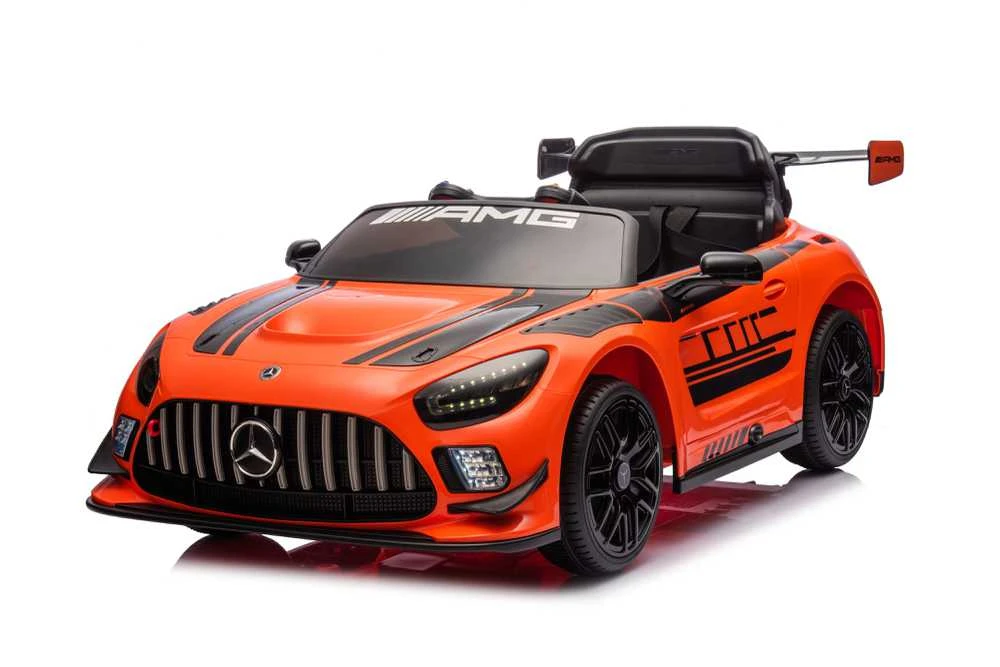 None Vaikiškas elektrinis automobilis Mercedes AMG GT3, juodas/oranžinis