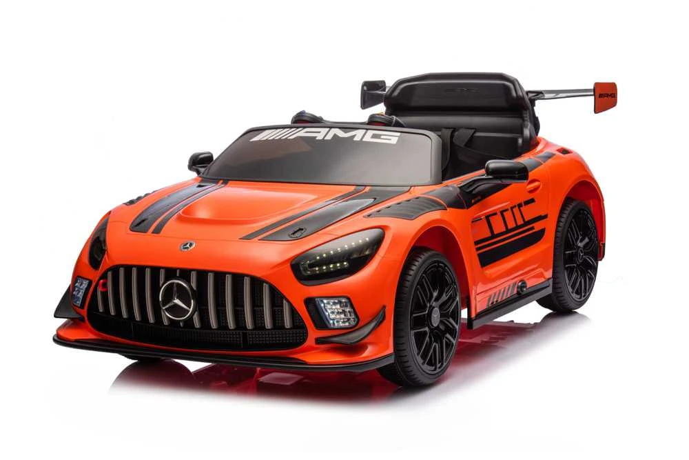None Vaikiškas elektrinis automobilis Mercedes AMG GT3, juodas/oranžinis