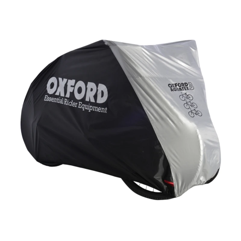 Trijų dviračių dangtis "Oxford Aquatex" (juodas/sidabrinis)