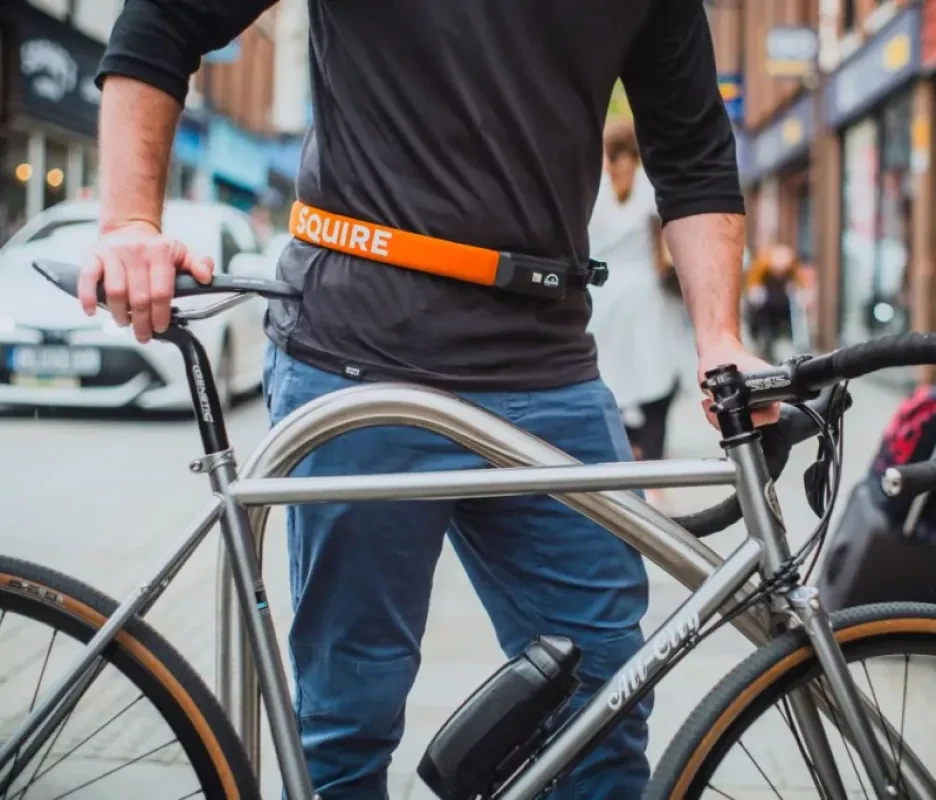 None Oranžinis Dviračio spyna SQUIRE Straplok 35, oranžinė