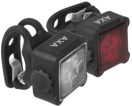 Dviračio žibintų rinkinys AXA Niteline 44-R, įkraunamas USB