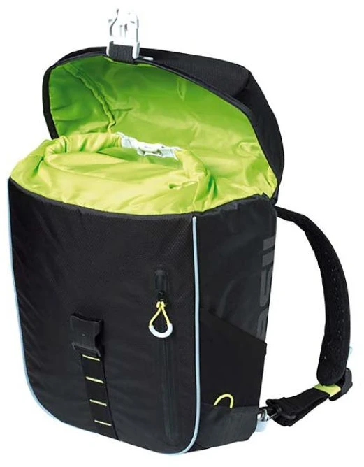 Basil Single Travel Pouch / BASIL MILES DAYPACK 14L kuprinė, tvirtinimas kabliu, vandeniui atsparus poliesteris, juodas (NAUJAS) - (BAS-17750)