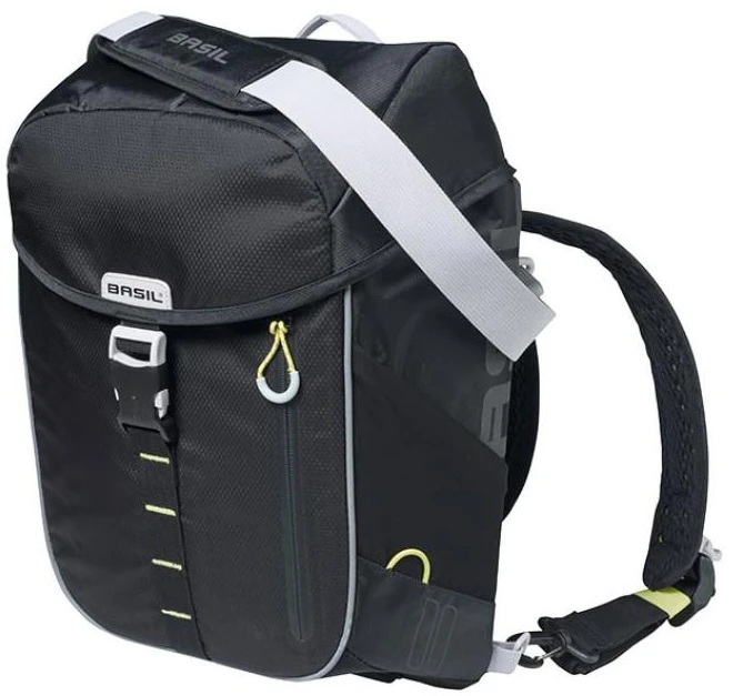 Basil Single Travel Pouch / BASIL MILES DAYPACK 14L kuprinė, tvirtinimas kabliu, vandeniui atsparus poliesteris, juodas (NAUJAS) - (BAS-17750)