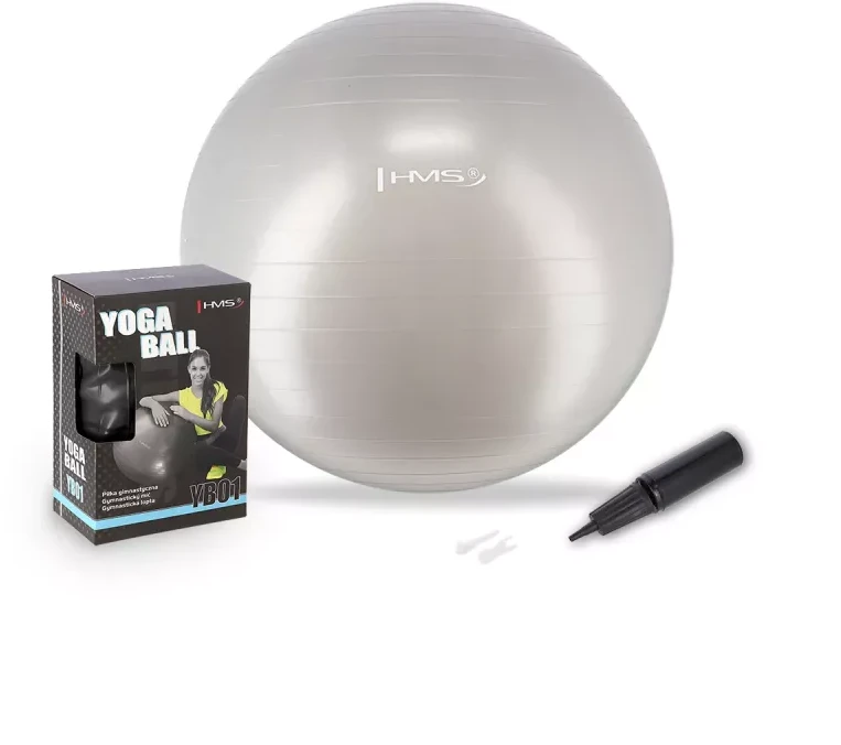 Naujas pilkas gimnastikos kamuolys HMS YB01 65 cm