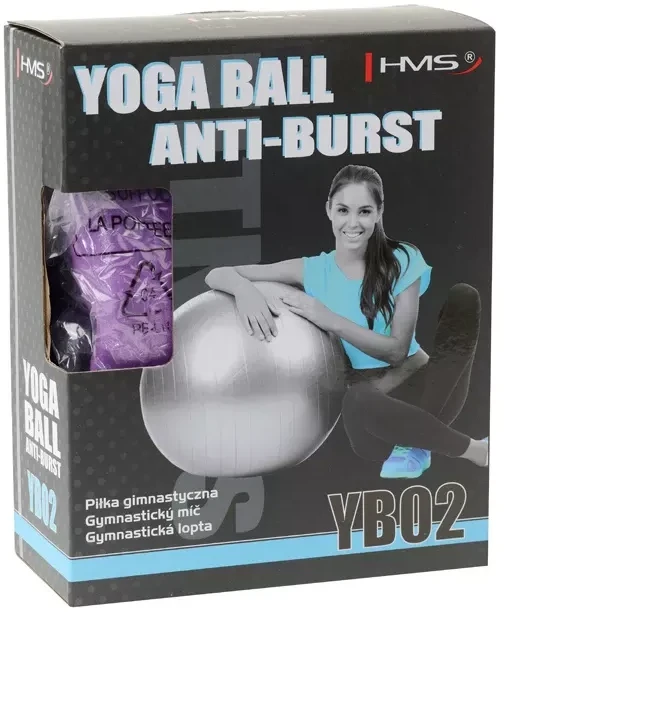 Naujas violetinis gimnastikos kamuolys HMS YB02, 65 cm