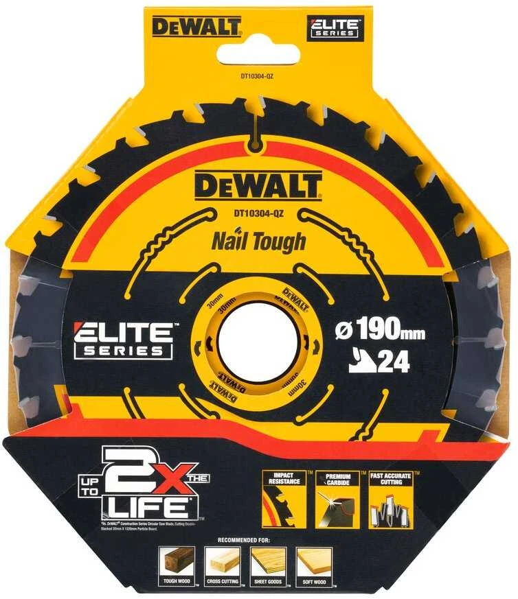 DEWALT pjovimo diskas medienai 190x30mmx24z 18°
