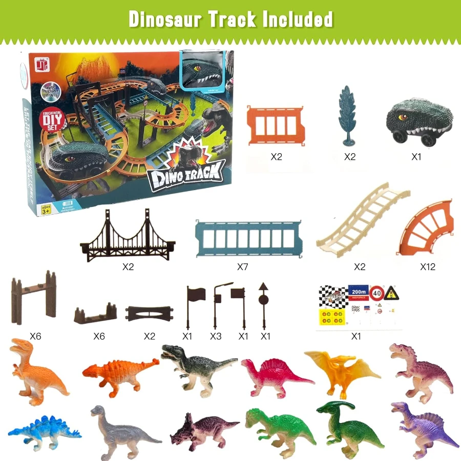 None Oem Rotaļlieta Sacīkšu trase Dino