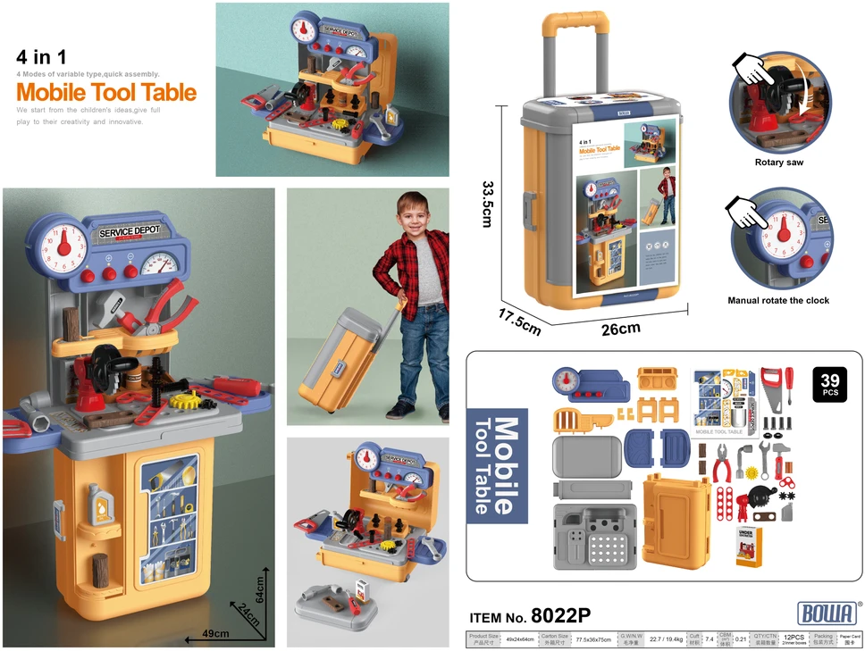 None Nežinomas Žaislinis meistro įrankis Mobile Tool Table 8022p