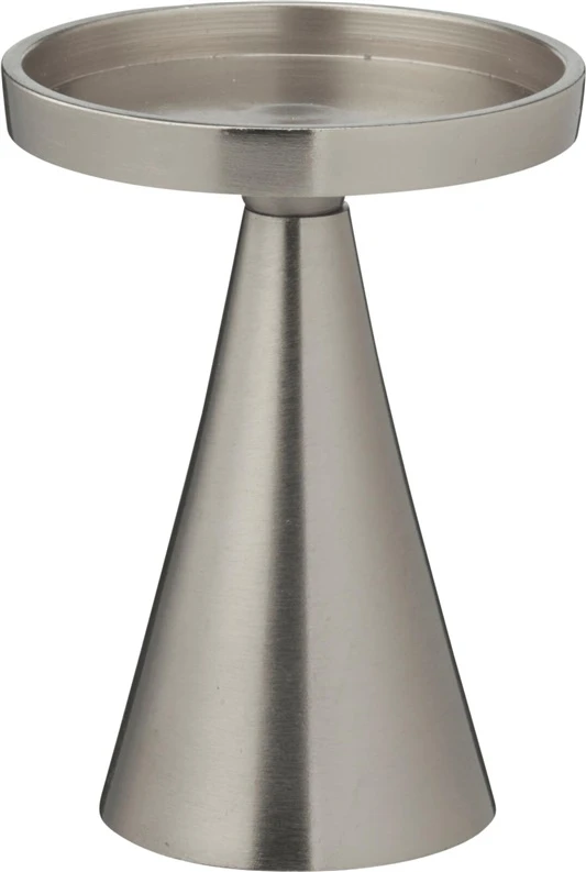 Nežinomas Candle holder A67102360. aliuminio. 13 cm. sidabrinis col.