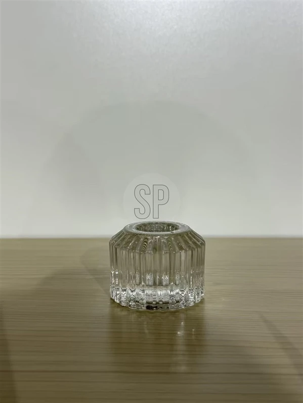 None Candle holder AC5001600. glass. 4 cm. transparent col.