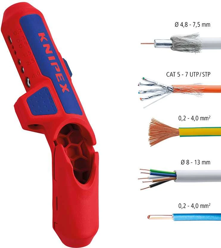 Universalus nuizoliavimo įrankis KNIPEX ErgoStrip