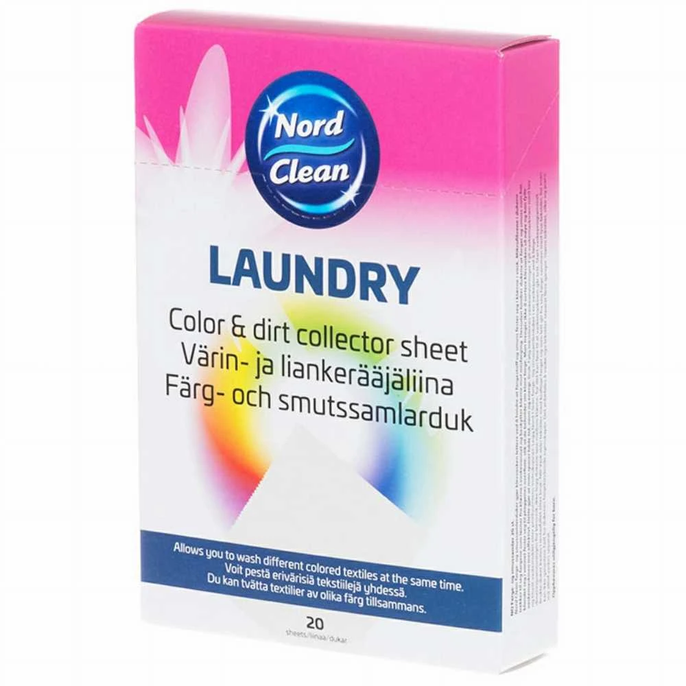 Nord Clean Spalvų ir nešvarumų surinkimo lakštai FI-SV-ET-LV-LT-NO 20 vnt