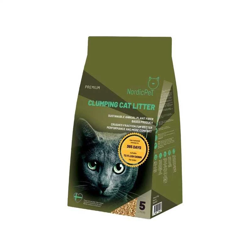 NORDIC PET PET sušokantis augalinis kraikas naminiams gyvūnams 5l