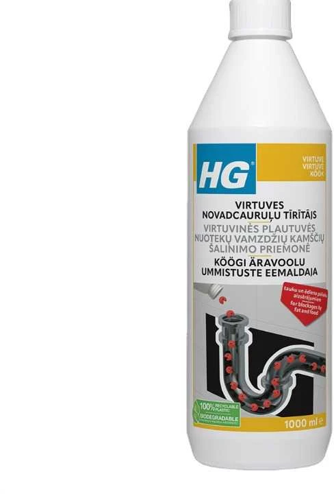 HG virtuves novadcauruļu tīrītājs 1L