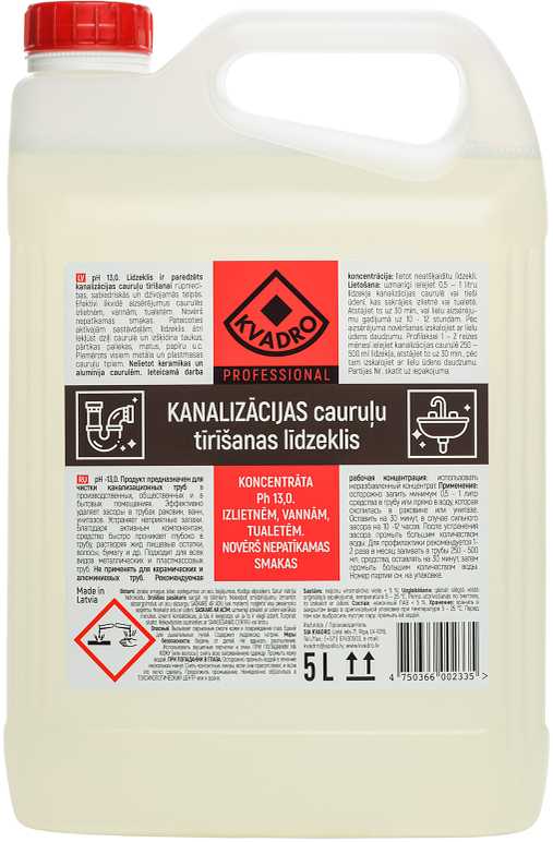 Kvadro notekų valymo priemonė, 5 l
