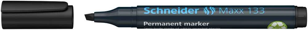 Žymeklis permanentinis Schneider Maxx 133, 1-4 mm, kirsta galvutė, juodas 1213-022