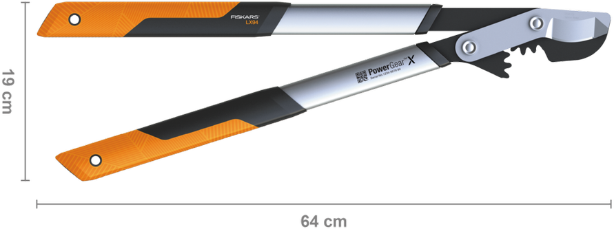 Fiskars PowerGear X sodo žirklės prasilenkiančiais ašmenimis LX94, M (1020187)