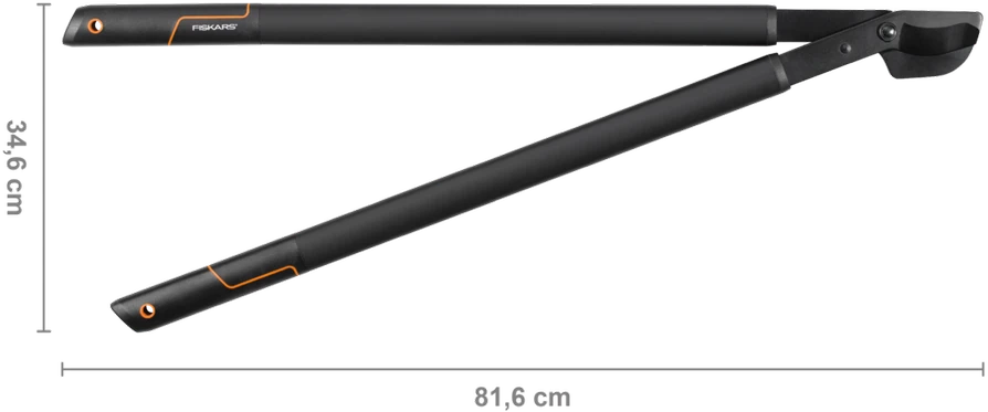Fiskars SingleStep sodo žirklės prasilenkiančiais ašmenimis, kablio formos galva L38 (1001426)