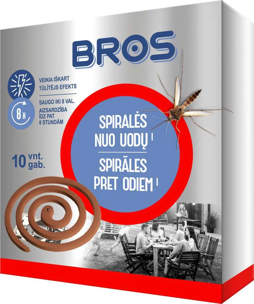 Spiralė uodų atbaidymui Bros, 10 vnt