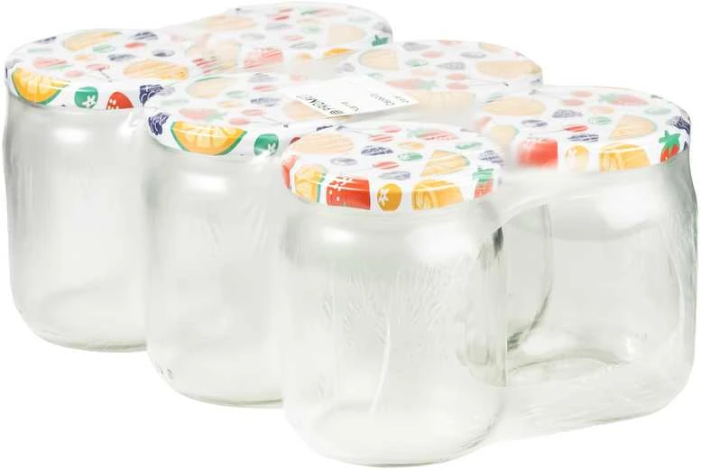 Okko Stiklainių su dangteliais komplektas, 540 ml, 6 vnt.