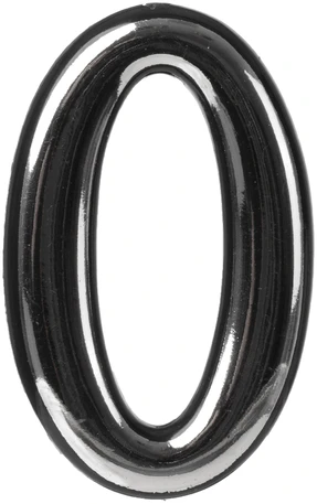 Okko Durų numeris CR 0, 5 cm, plastikas, chromo sp.