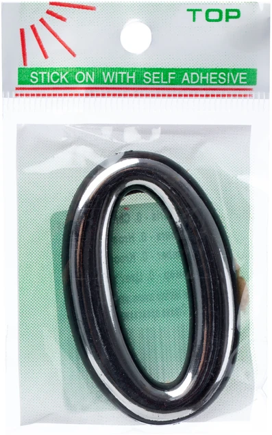Okko Durų numeris CR 0, 5 cm, plastikas, chromo sp.