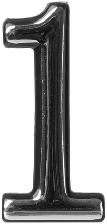 Okko Durų numeris CR 1, 5 cm, plastikas, chromo sp.