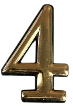 Okko Durų numeris N1011, 5 cm, plastikas, žalvario sp.