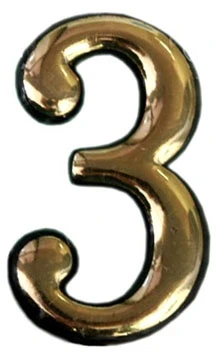 Okko Durų numeris N1011, 5 cm, plastikas, žalvario sp.