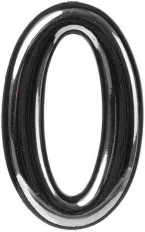 Okko Durų numeris CR 0, 5 cm, plastikas, chromo sp.