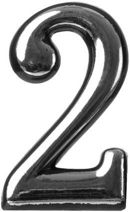 Okko Durų numeris CR 2, 5 cm, plastikas, chromo sp.