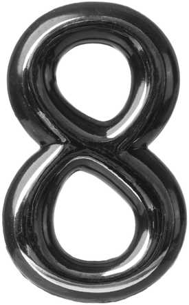 Okko Durų numeris CR 8, 5 cm, plastikas, chromo sp.