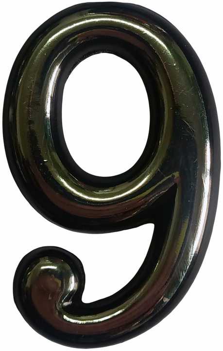 Okko Durų numeris CR 9, 5 cm, plastikas, chromo sp.