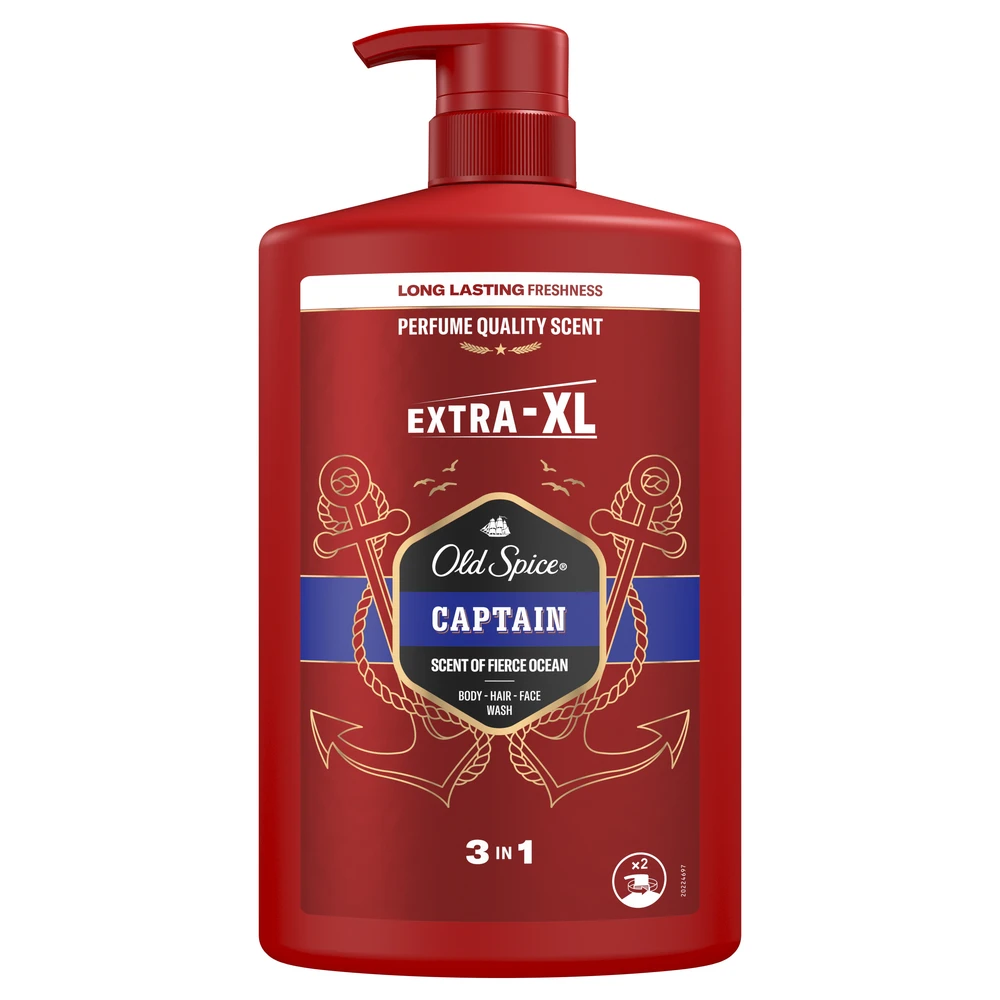 Old Spice Captain Dušo Želė Ir Šampūnas Vyrams, 1000 ml
